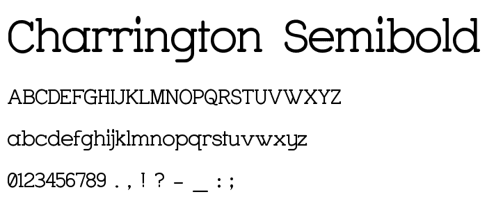 Charrington SemiBold font